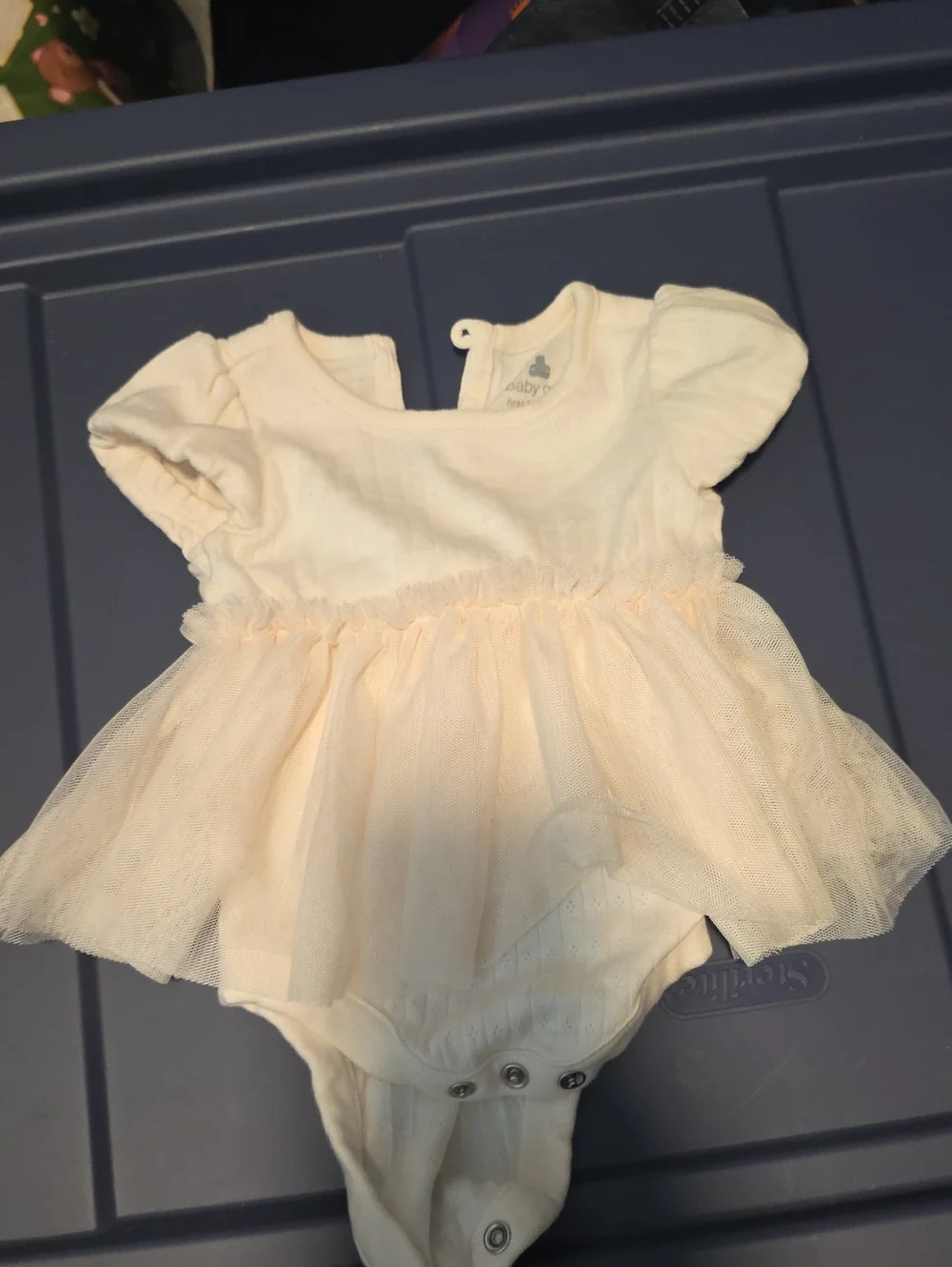 GAP Baby Peach Tulle Dress Bodysuit